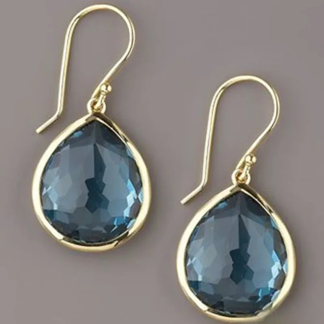 Gotas de Cristal Azul Retro