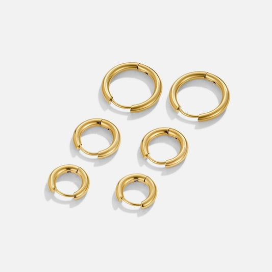 Set de Mini Aros Dorados en Trío