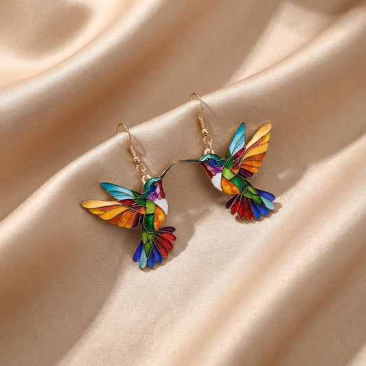 Hermoso Collar de Colibrí con Aretes de Regalo