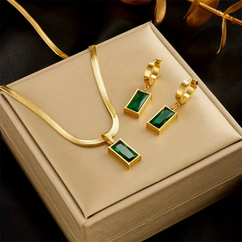 Conjunto de Joyería Esmeralda