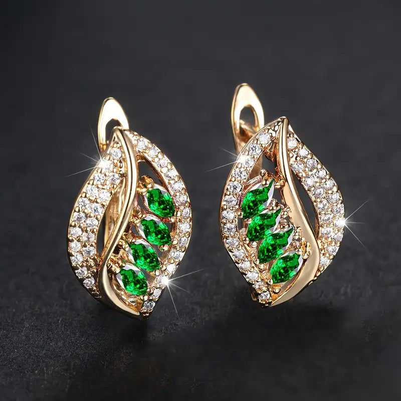 Pendientes Esmeralda | Oro