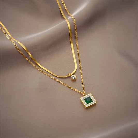 Collar Esmeralda | Oro