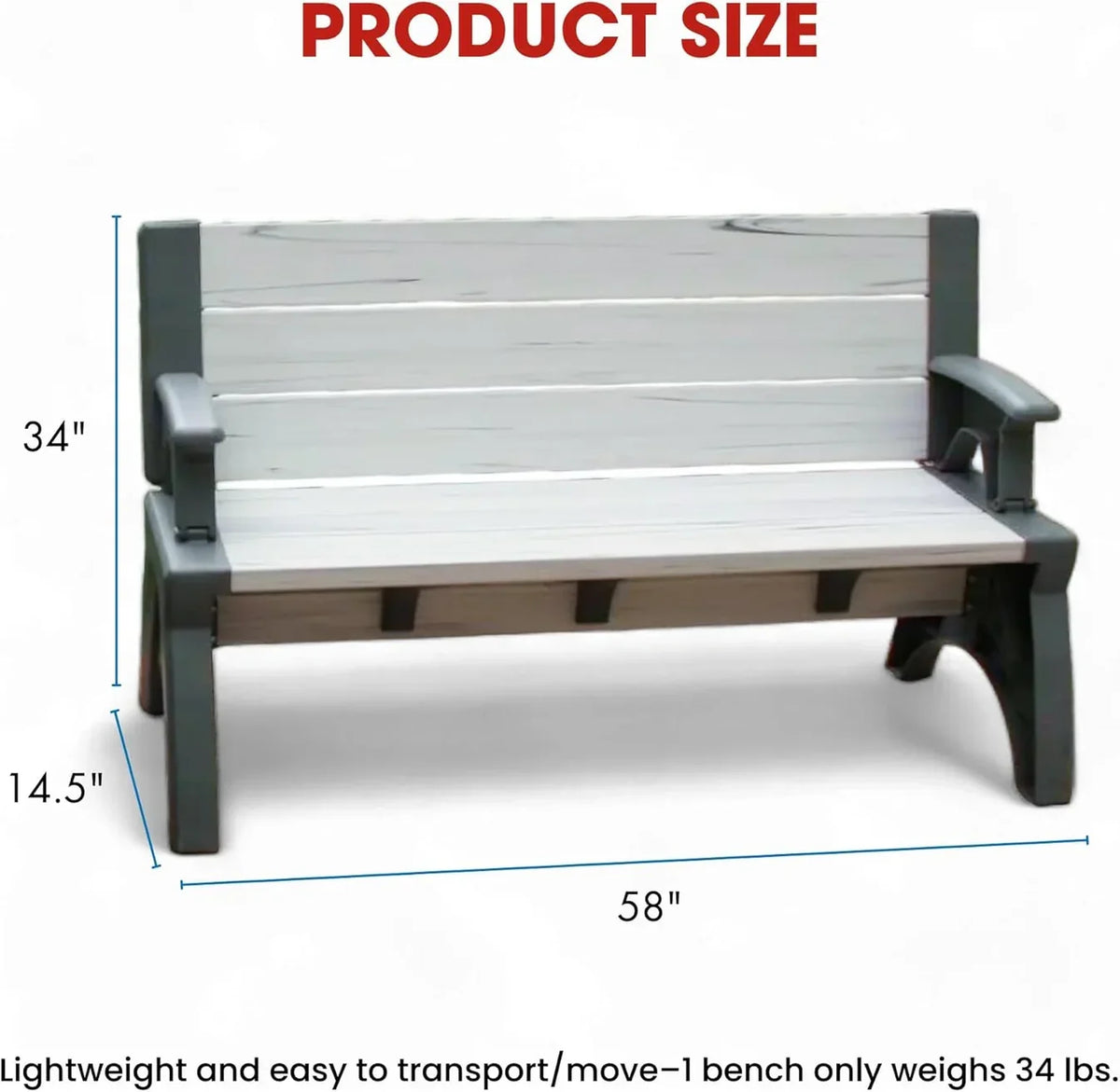 2-in-1 Bench that Converts Into a Table