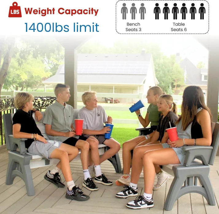 2-in-1 Bench that Converts Into a Table