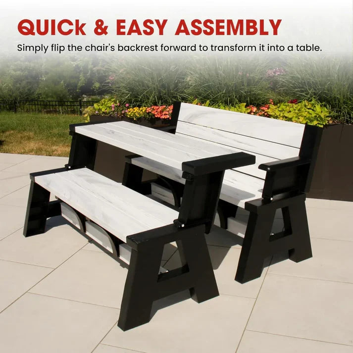2-in-1 Bench that Converts Into a Table