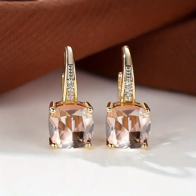 Pendientes Aro con Piedra de Zafiro Mística | Oro