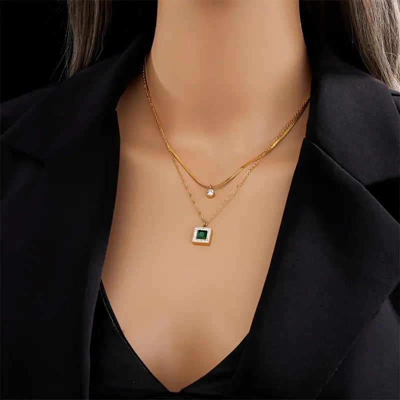 Collar Esmeralda | Oro