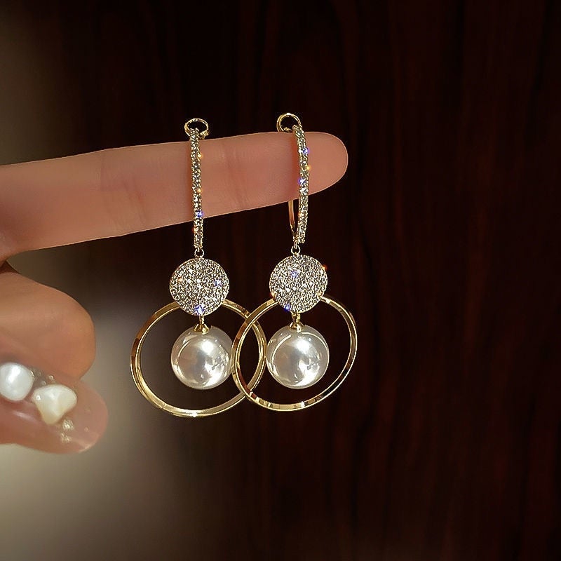 Pendientes de Lujo con Perlas Cultivadas y Circonias