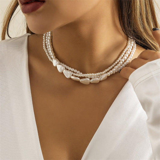 Colgante de Perla y Piedras Blancas en Oro