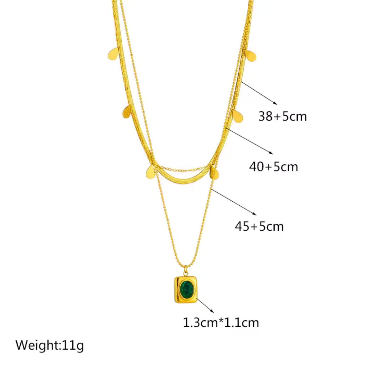 Conjunto de Collares Esmeralda