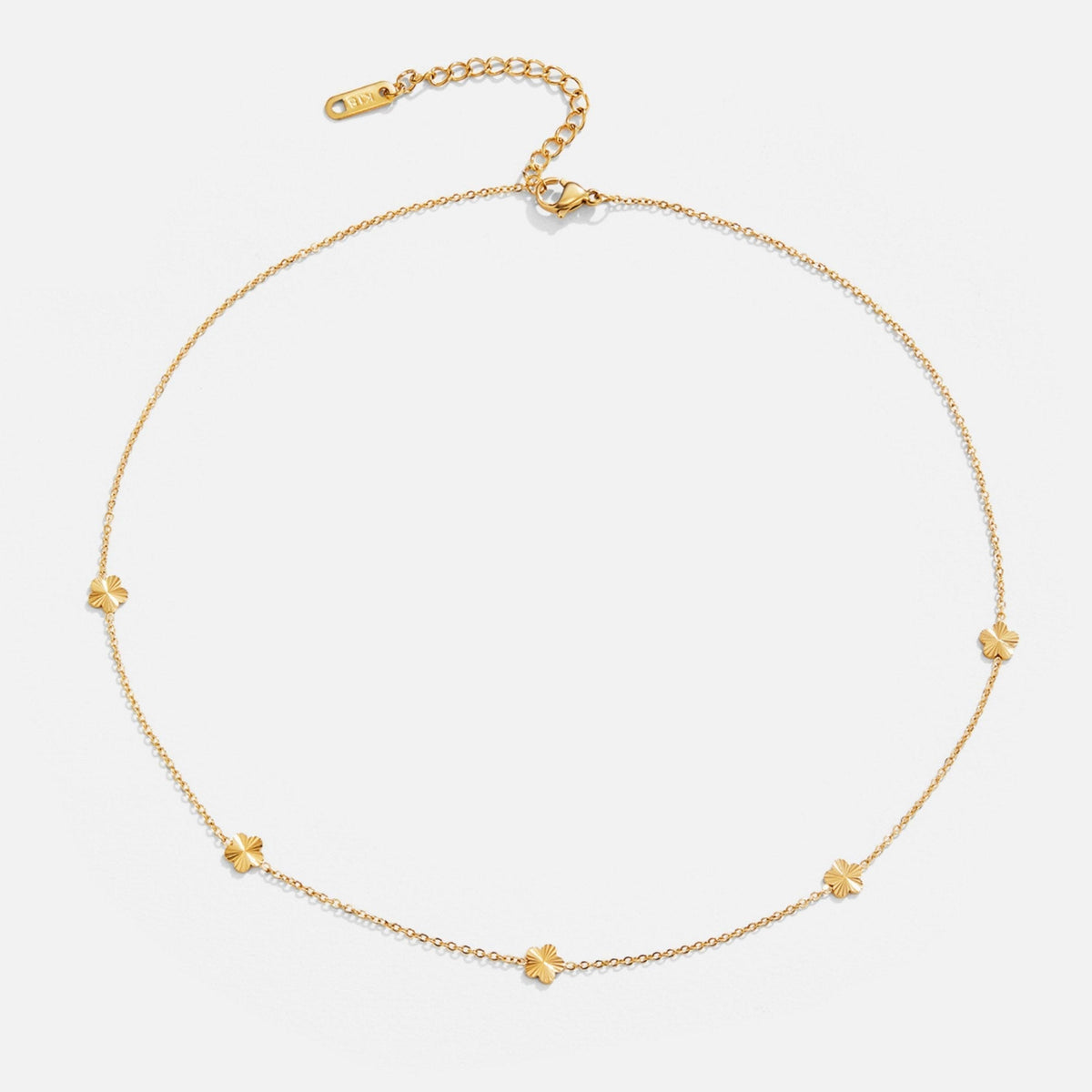 Collar Flower Power de Cadena de Oro 18K