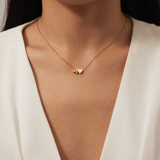Collar Forever Love & Letter de Oro