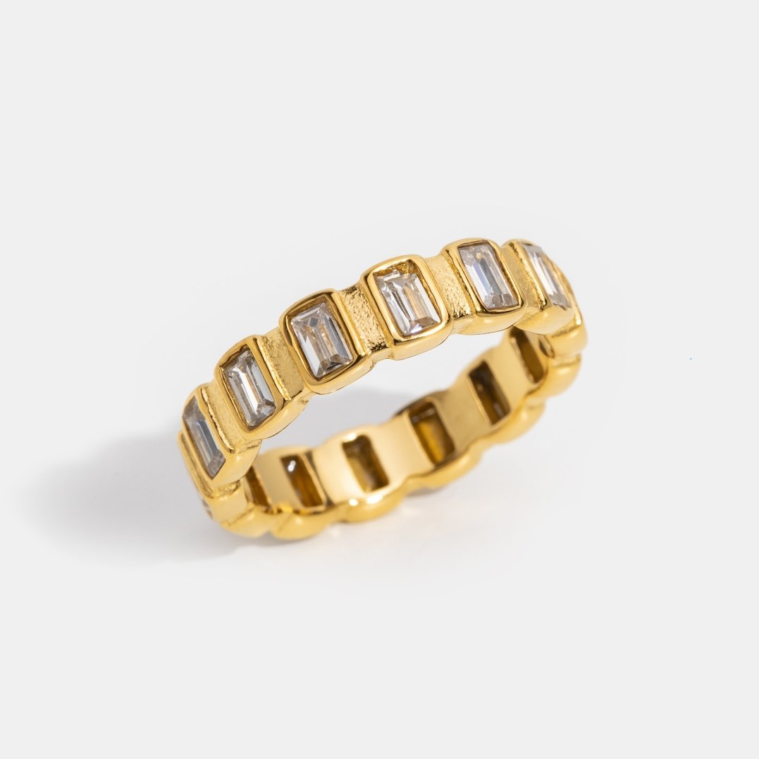 Anillo Gigi Cuadrado con Cristal