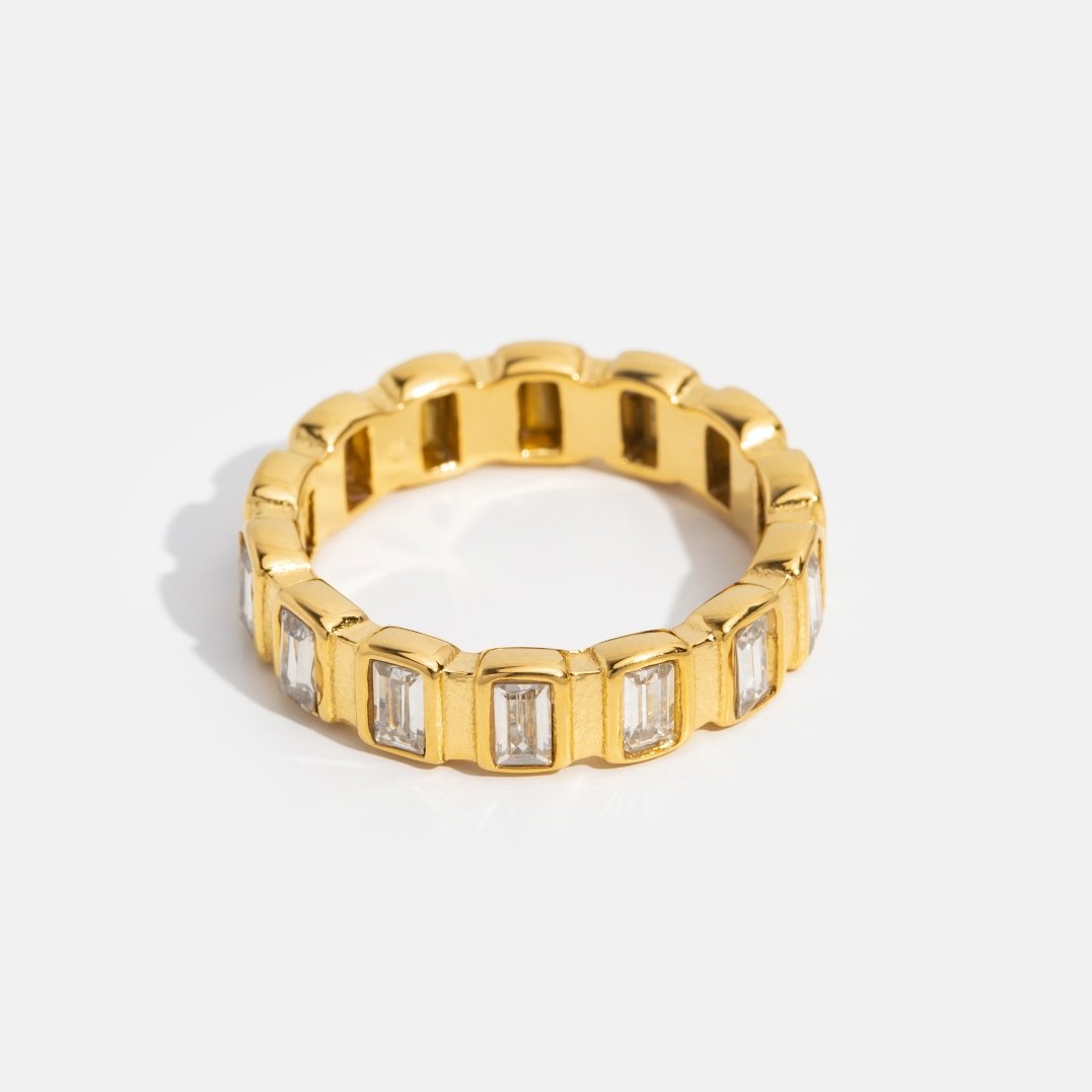 Anillo Gigi Cuadrado con Cristal