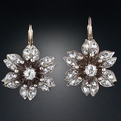 Pendientes Vintage Flor de Cristal