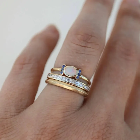 Juliana - Conjunto de Anillos Vintage Goldopal
