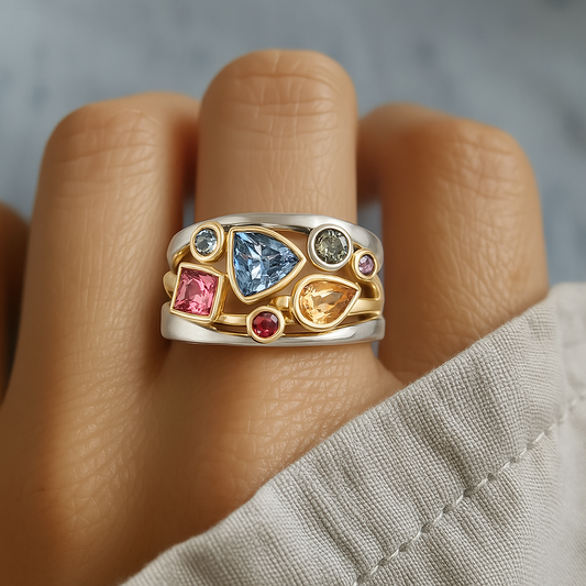 Anillo Vintage Bunter Zircón