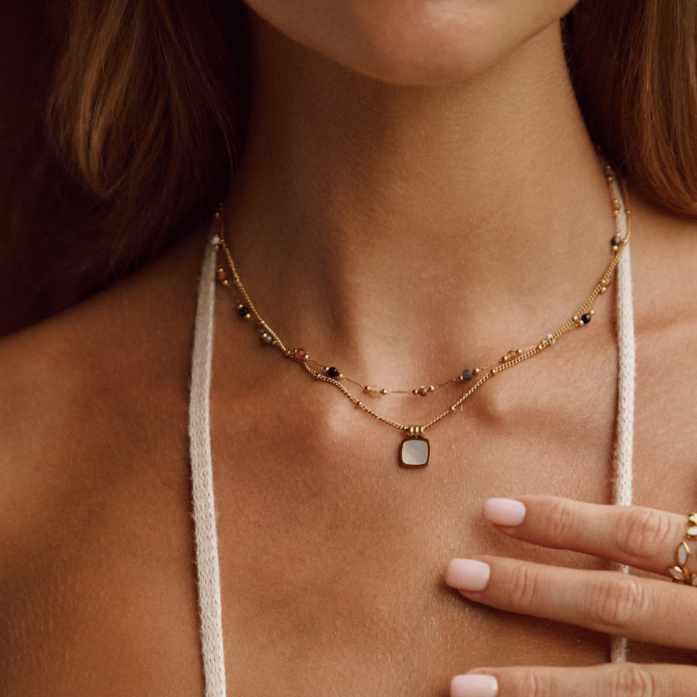 Collar Sophia de Piedras con Cuentas