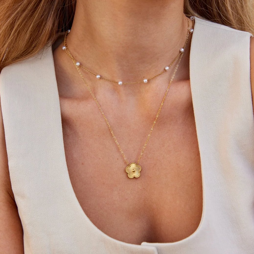 Collar Nura de Perla y Oro 18K