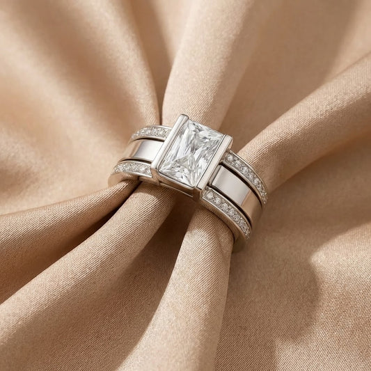 Anillo Vintage con Cristal Incrustado