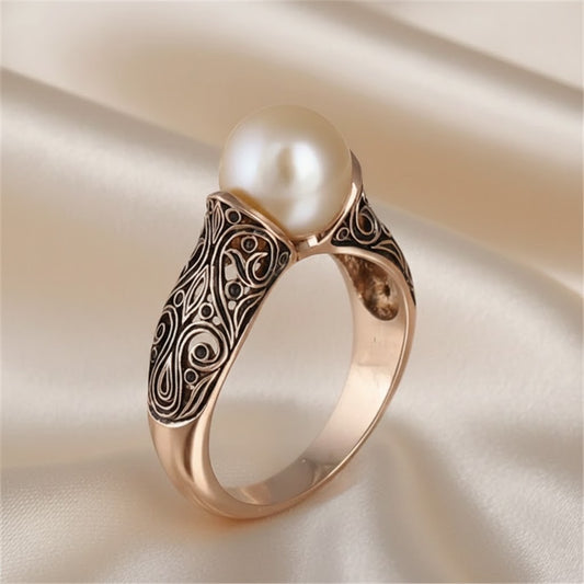 Anillo Vintage de Perla en Oro