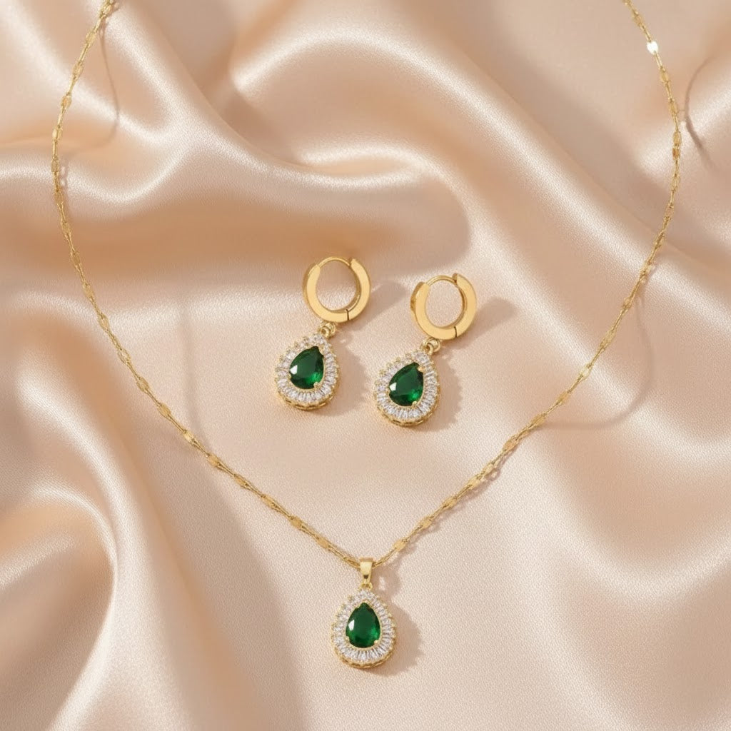 Conjunto de Joyería Esmeralda