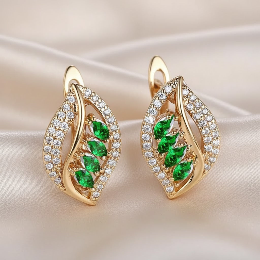 Pendientes Esmeralda | Oro