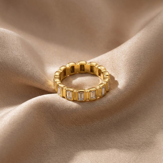 Anillo Gigi Cuadrado con Cristal