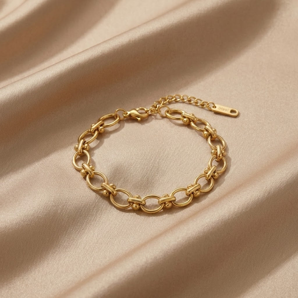 Pulsera de Cadena de Eslabones Dorada