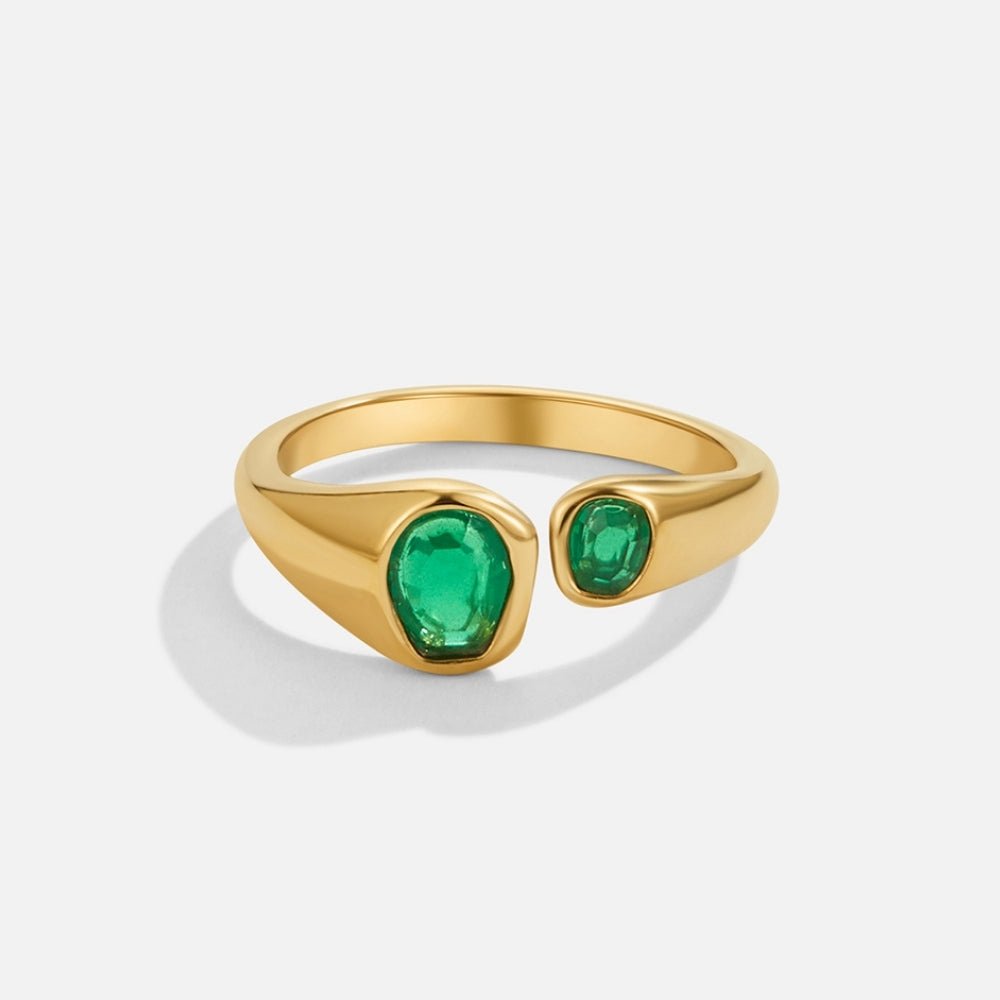 Anillo Vintage Verde Esmeralda Envuelto